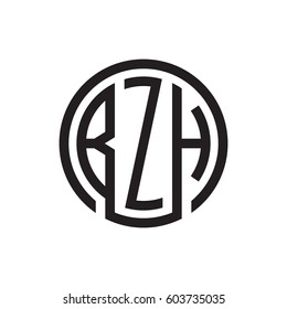three-letter initials black circle logo