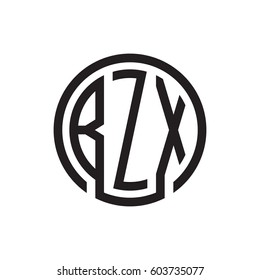 three-letter initials black circle logo
