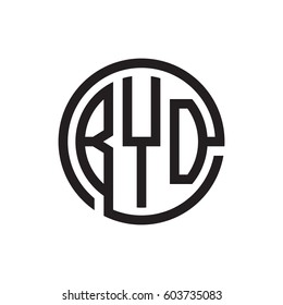 three-letter initials black circle logo