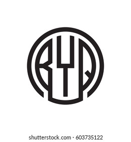 three-letter initials black circle logo