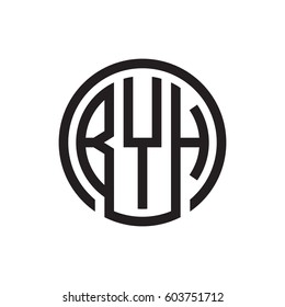 three-letter initials black circle logo