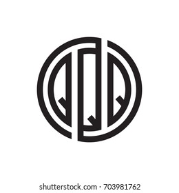 three-letter initials black circle logo