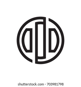 three-letter initials black circle logo