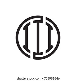three-letter initials black circle logo