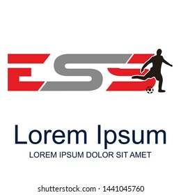 three-letter logo with someone playing football