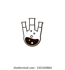 three-neck flask vector icon