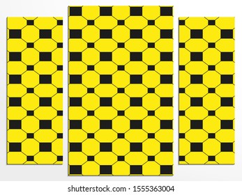 Three-part panel with an abstract pattern. Vector illustration.