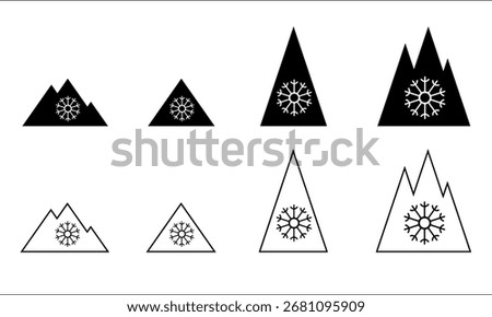 Three-peak mountain snowflake icons (3PMSF)