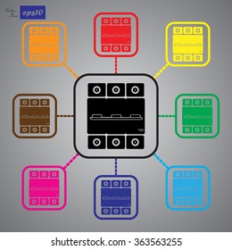 Three-phase machine ten amps icon