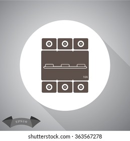 Three-phase machine ten amps icon