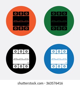 Three-phase machine ten amps icon