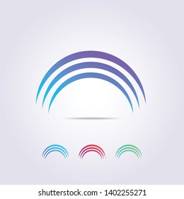 the three-piece crescent logo template that lined up for your business and brand.