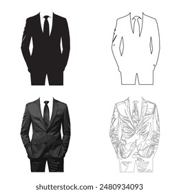El diseño del traje de tres piezas incluye normalmente:

Chaqueta
Chaleco
Pantalones