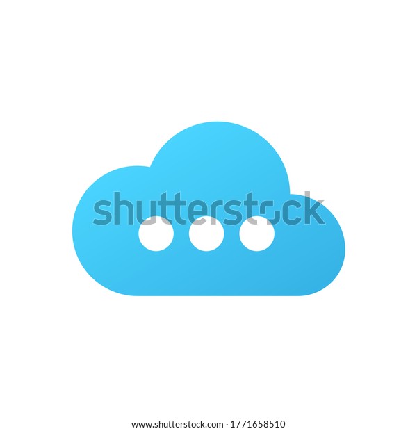 Threepoint Cloud Icon Storage Space Stock Vector Royalty Free