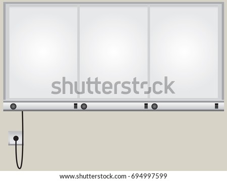 Three-segment X-ray monitor with independent light illumination.