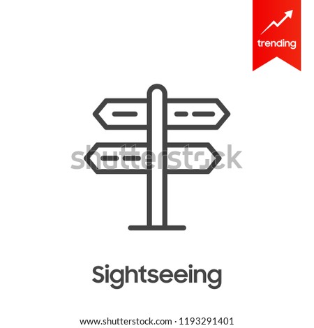 three-way direction arrow sign, road direction icon, vector illustration