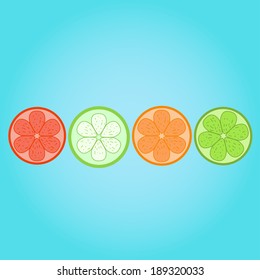 Threre are  nice citrus background