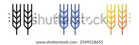 threshing icon. Linear, Blue Fill and Gradient Style Design Isolated On White Background