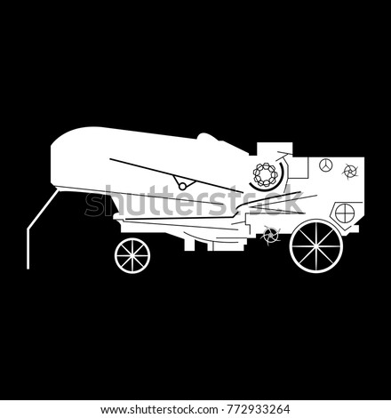 Threshing-machine, Tresher silhouette