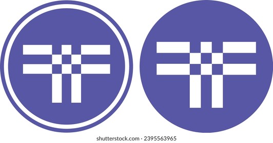 threshold-t cryptocurrency logo illustrations on abstract background. 3d illustrations.