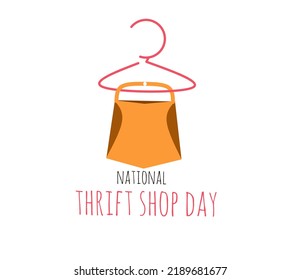 Thrift Shop Day Vector Illustration. Great Design Logo Campaign