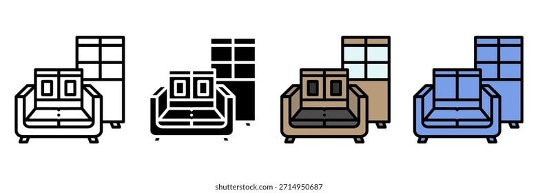 Thrift Shop icon multiple. icon set. Clothing Hanger, Shopping Bag, Price Tag, Cash Register, Dollar Sign, Donation Box, Vintage Dress, Sewing Machine, Recycling Symbol, Furniture, Shopping Cart, T S