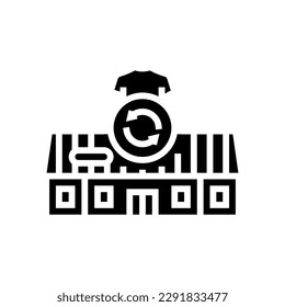 thrift shop store glyph icon vector. thrift shop store sign. isolated symbol illustration
