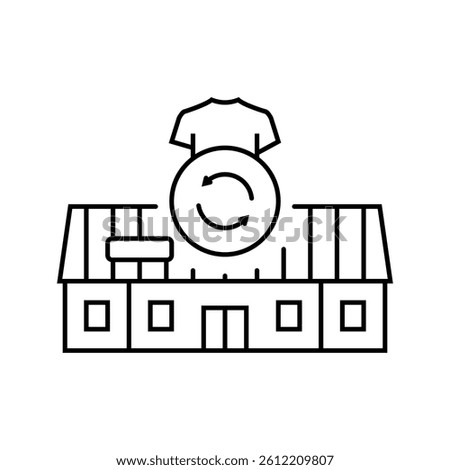 thrift shop store line icon vector. thrift shop store sign. isolated contour symbol black illustration