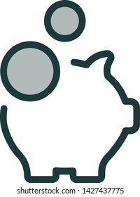 Thriftbox icon flat style illustration isolated on white background