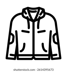 thrifted jacket thrift driven fashion line icon vector. thrifted jacket thrift driven fashion sign. isolated contour symbol black illustration