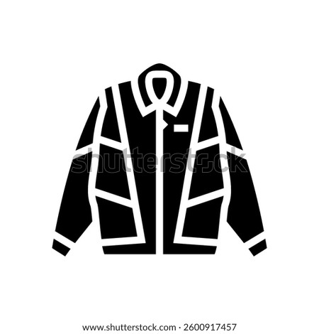 thrifted jacket thrift driven fashion glyph icon vector. thrifted jacket thrift driven fashion sign. isolated symbol illustration