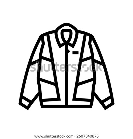 thrifted jacket thrift driven fashion line icon vector. thrifted jacket thrift driven fashion sign. isolated contour symbol black illustration