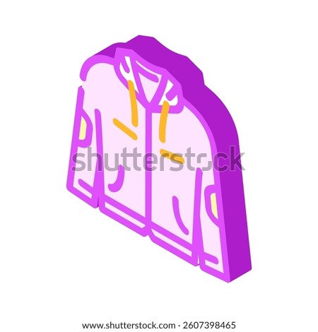 thrifted jacket thrift driven fashion isometric icon vector. thrifted jacket thrift driven fashion sign. isolated symbol illustration