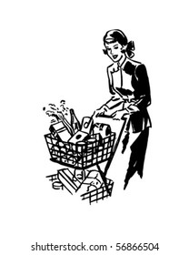 Thrifty Shopper - Retro Clip Art