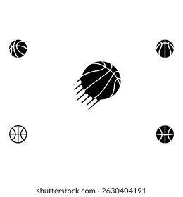 The thrill of basketball with stylized motion as the core concept vector graphics on a clean simple