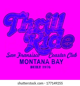 Thrill ride themed t shirt printing design.