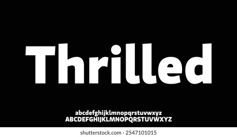 Thrilled, serif modern alphabet fonts. Typography for rock, music, game, future, creative, abstract design font and number. vector illustration