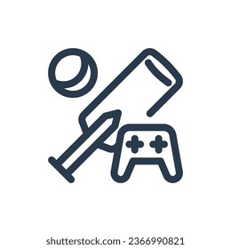 Thrilling Cricket Game vector icon illustration