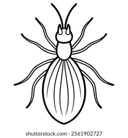 Thrips insect flat vector illustration on white background