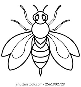 Thrips insect flat vector illustration on white background