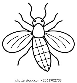 Thrips insect flat vector illustration on white background