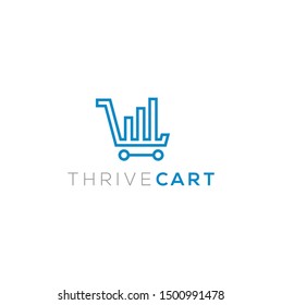 thrive cart logo design concept.