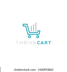 thrive cart logo design concept.