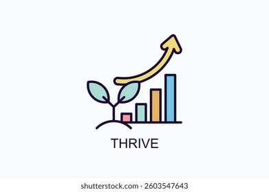 Thrive Icon Or Logo Isolated Illustration