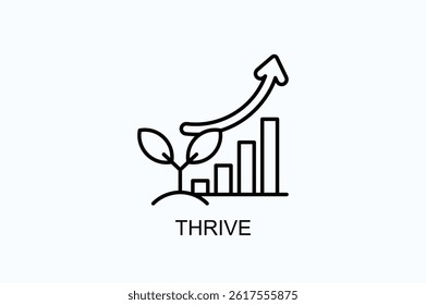 Thrive Icon Or Logo Isolated Illustration