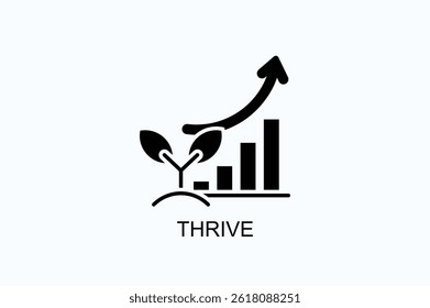 Thrive Icon Or Logo Isolated Illustration