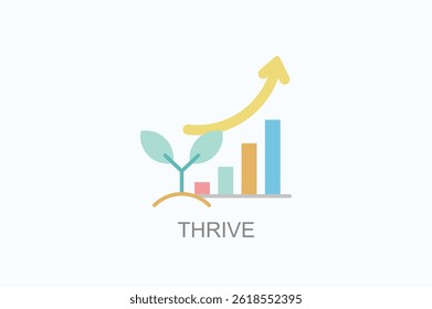 Thrive Icon Or Logo Isolated Illustration