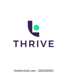 Thrive Logo Color Modern Vector