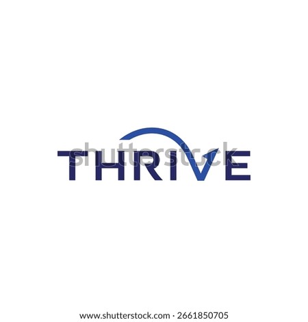 thrive modern minimal wordmark lettering design text based logo concept