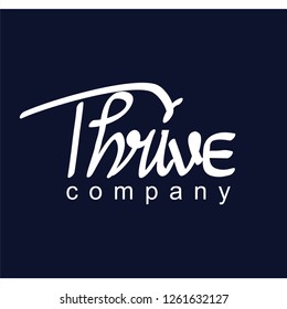 Thrive Text Logotype Logo Vector Template
